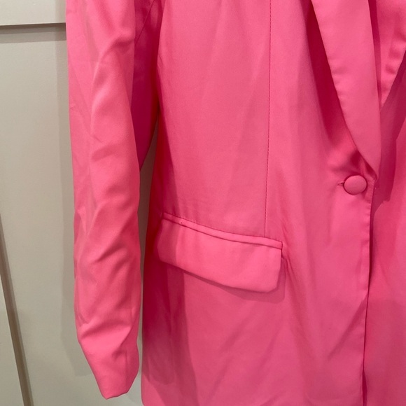 Nasty Gal Pink Blazer with Shoulder Pads Size 4 - Picture 5 of 6